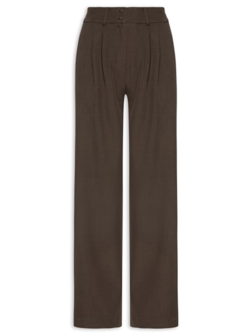 Calça Feminina Alfaiataria - Marrom