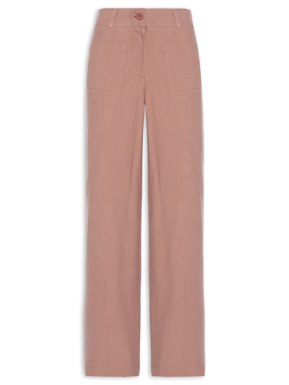 Calça Feminina Alfaiataria Pantalona Nervura - Rosa