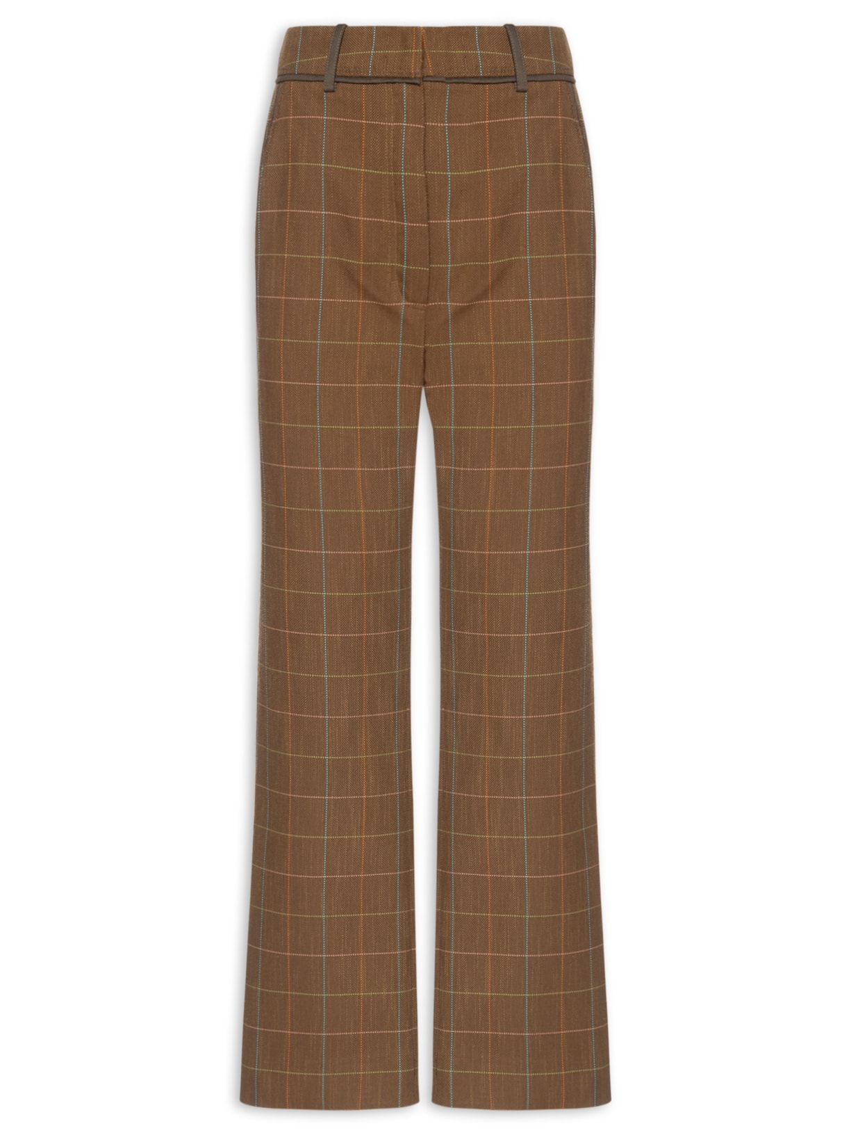 Calça Feminina Alfaiataria Plus Bella Marrom Nk