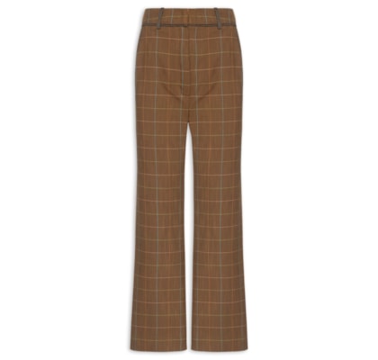 Calça Feminina Alfaiataria Plus Bella - Marrom