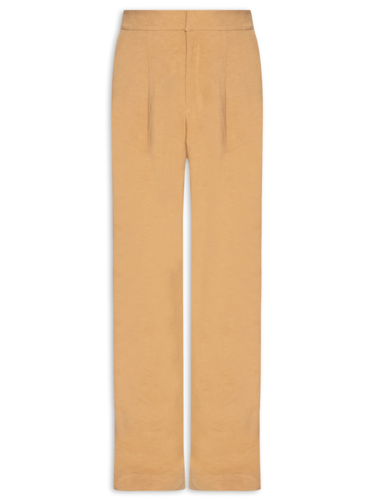 Calça Feminina Alfaiataria Pregas - Marrom