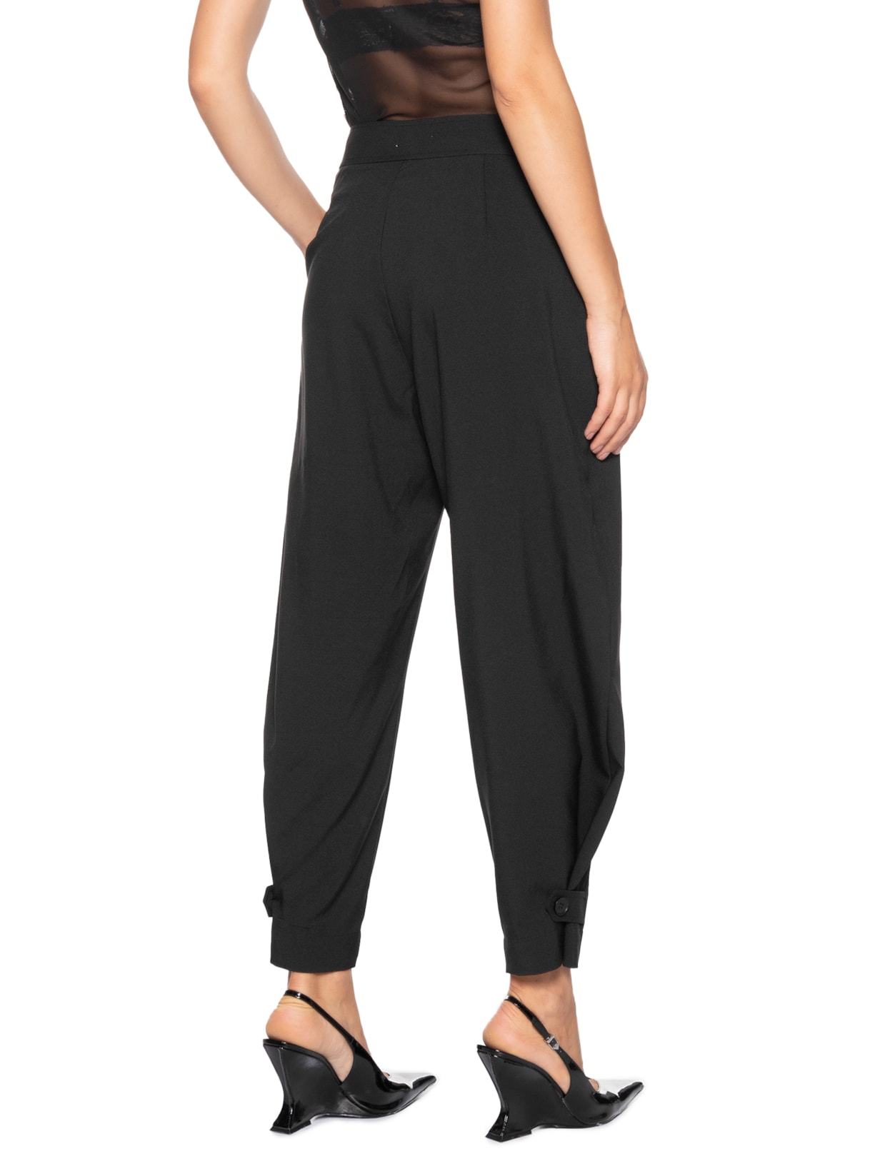 Calça Feminina Alfaiataria Preto Market 33