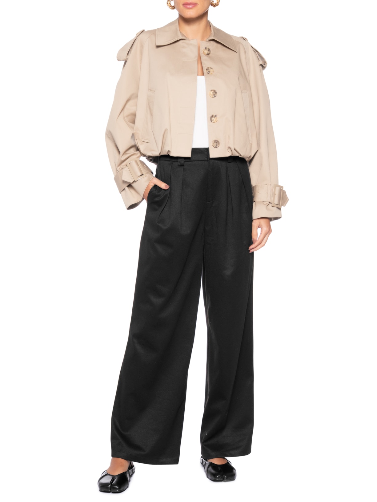 Calça Feminina Alfaiataria Preto Market 33