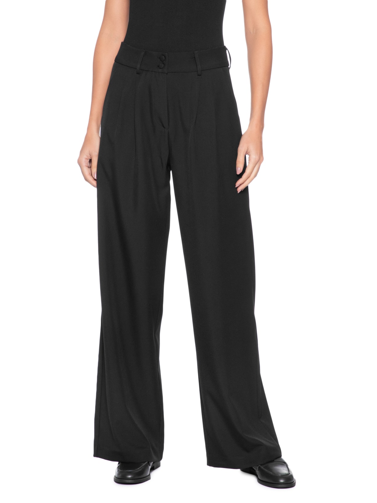 Calça Feminina Alfaiataria Preto Basiq