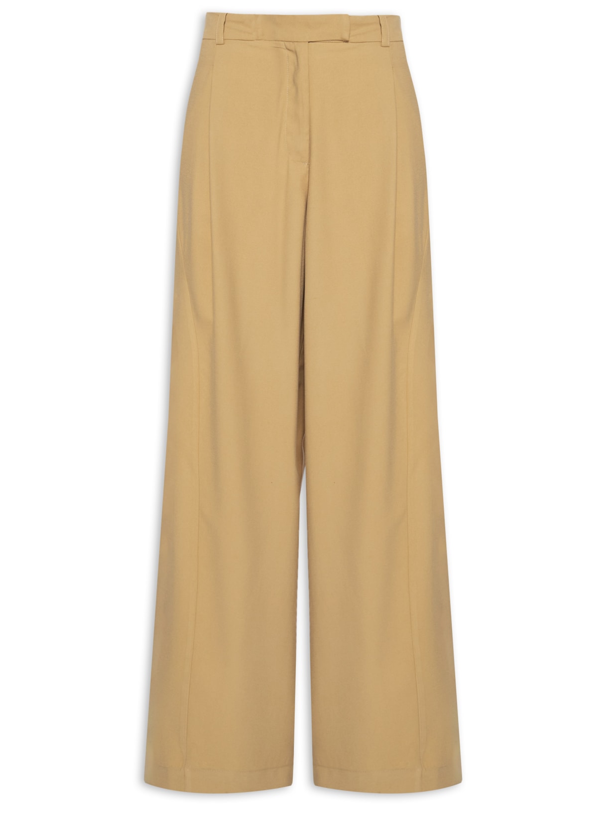 Calça Feminina Alfaiataria Recortes - Marrom