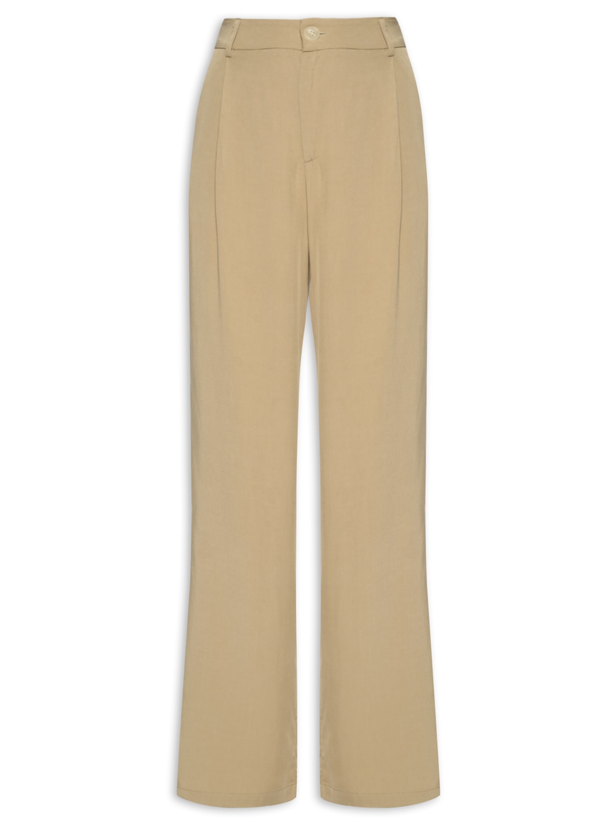 Calça Feminina Alfaiataria Reta - Bege