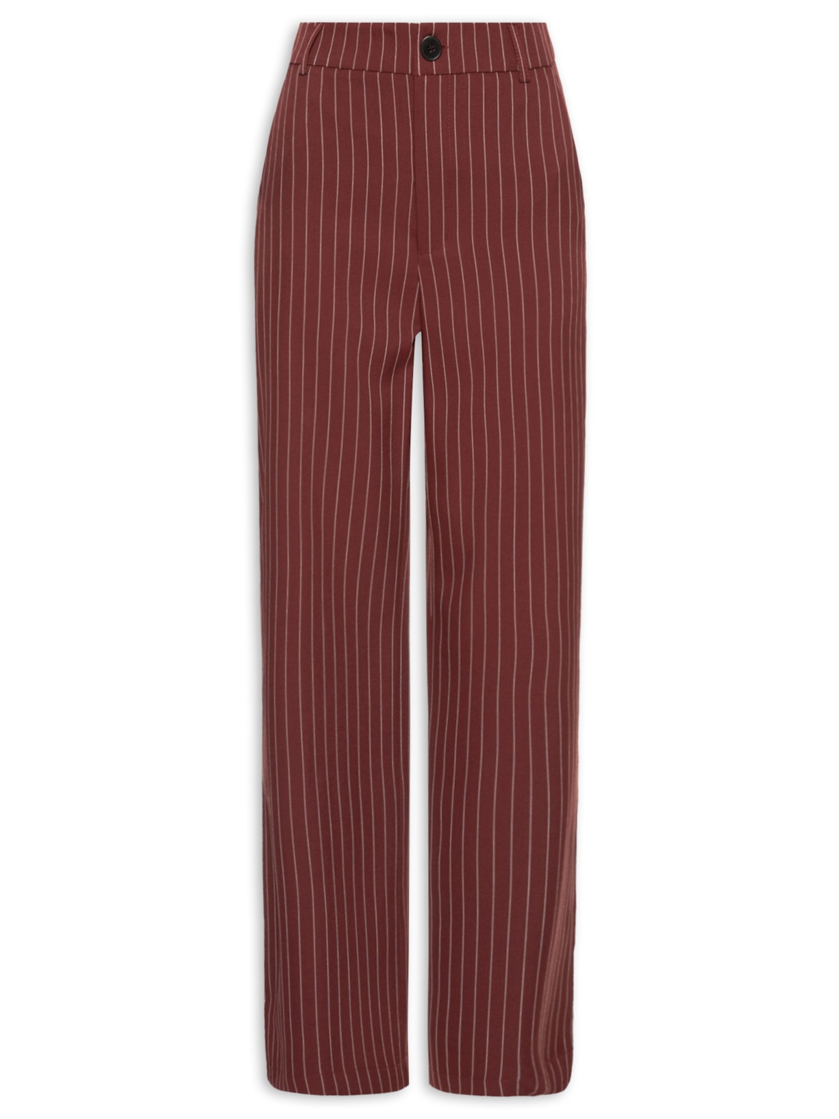 Calça Feminina Alfaiataria Risca De Giz - Vinho