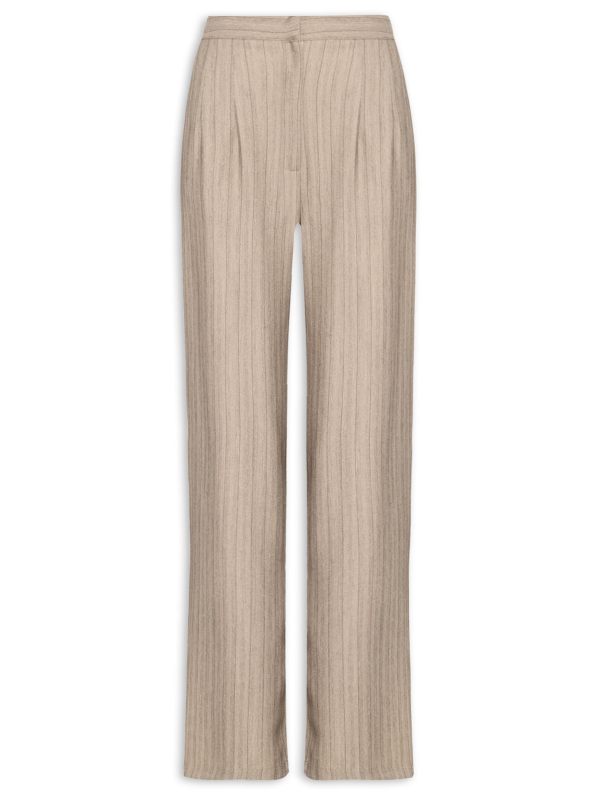 Calça Feminina Alfaiataria Texturizada - Bege