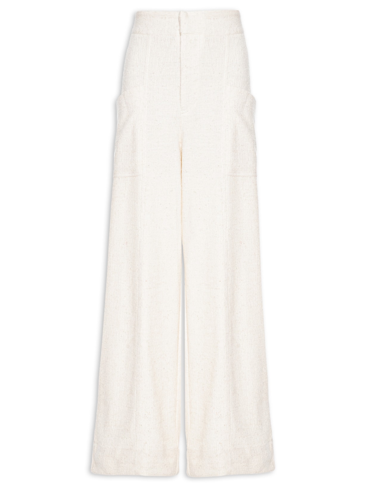 Calça Feminina Alfaiataria Tweed - Bege