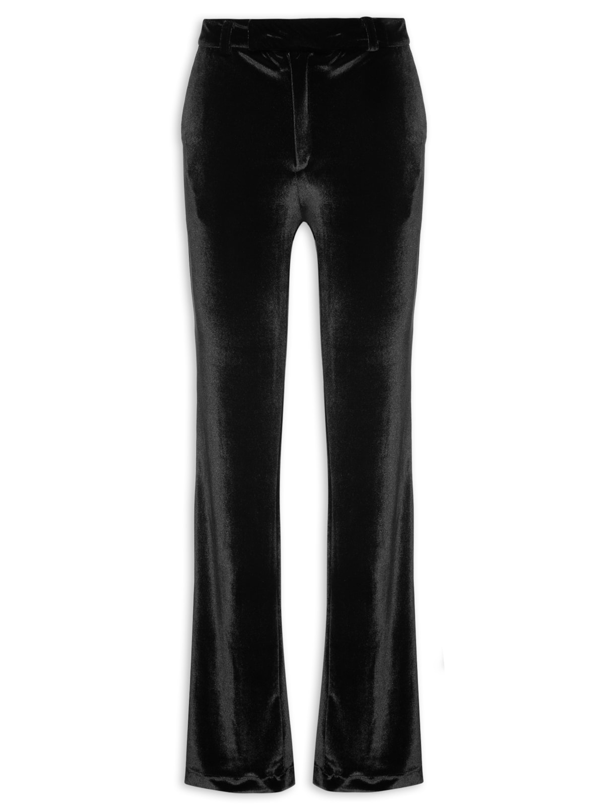 Calça Feminina Alfaiataria Veludo - Preto