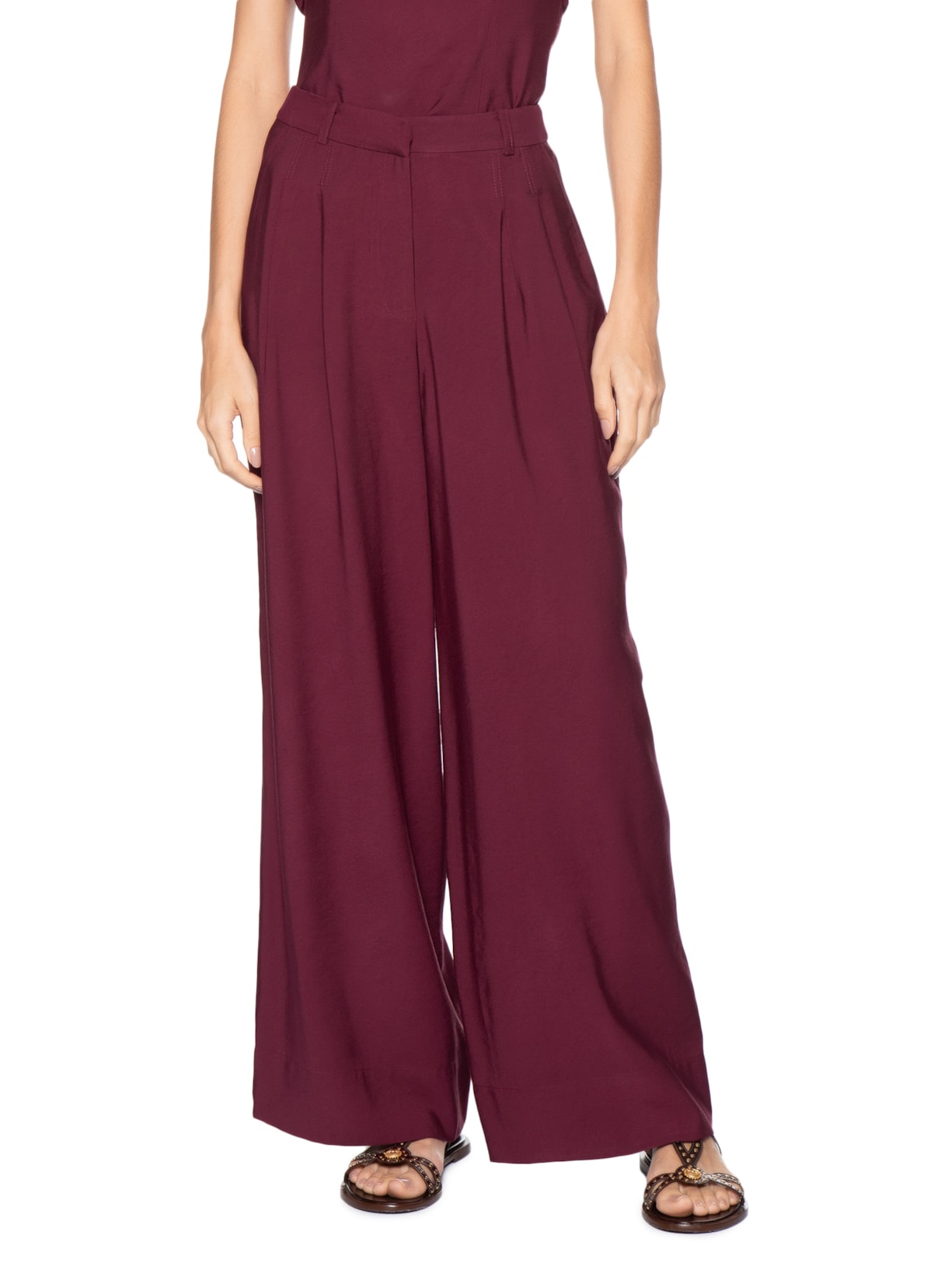 Calça Feminina Alfaiataria Vermelho Dress To