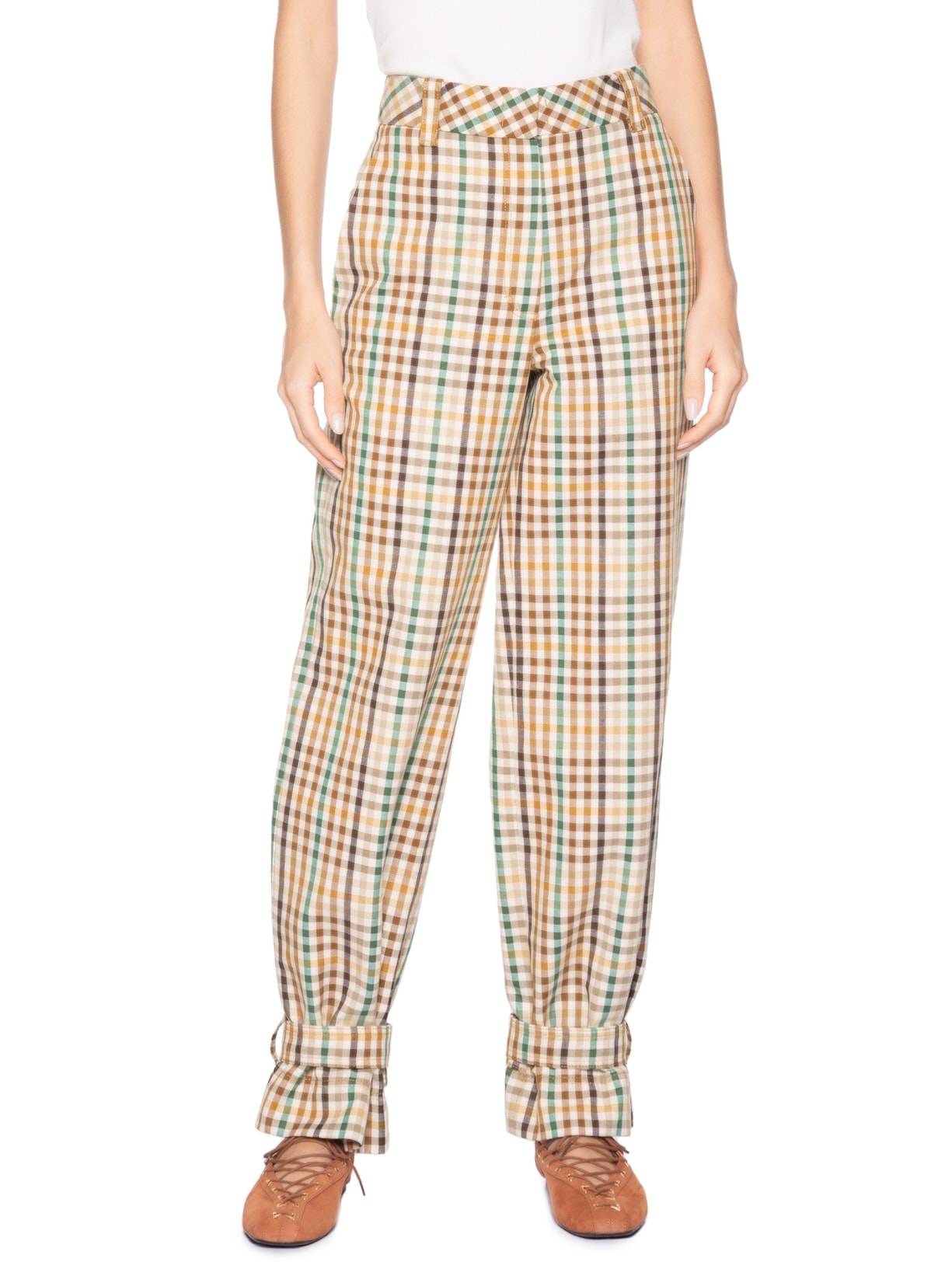 Calça Feminina Alfaiataria Warp Duda Bege Nk