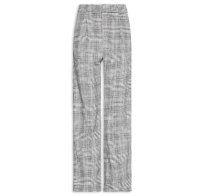 Calça Feminina Alfaiataria Xadrez - Preto