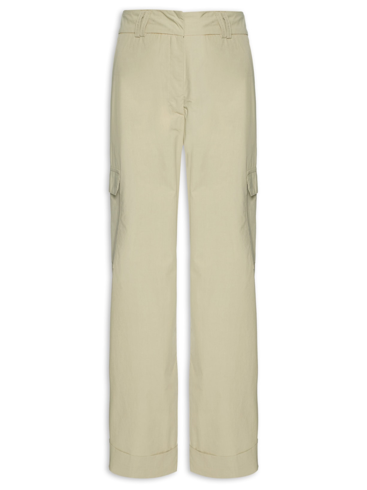 Calça Feminina Algodão Bolsos Laterais - Verde