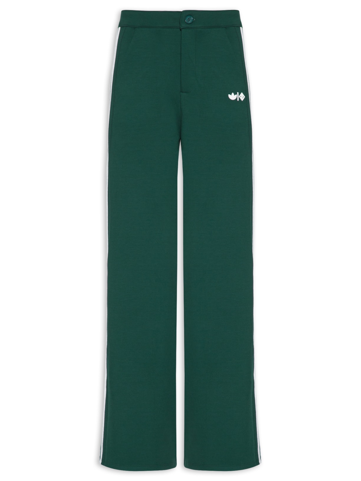 Calça Feminina Amarração Listras Verde Forum + Adidas