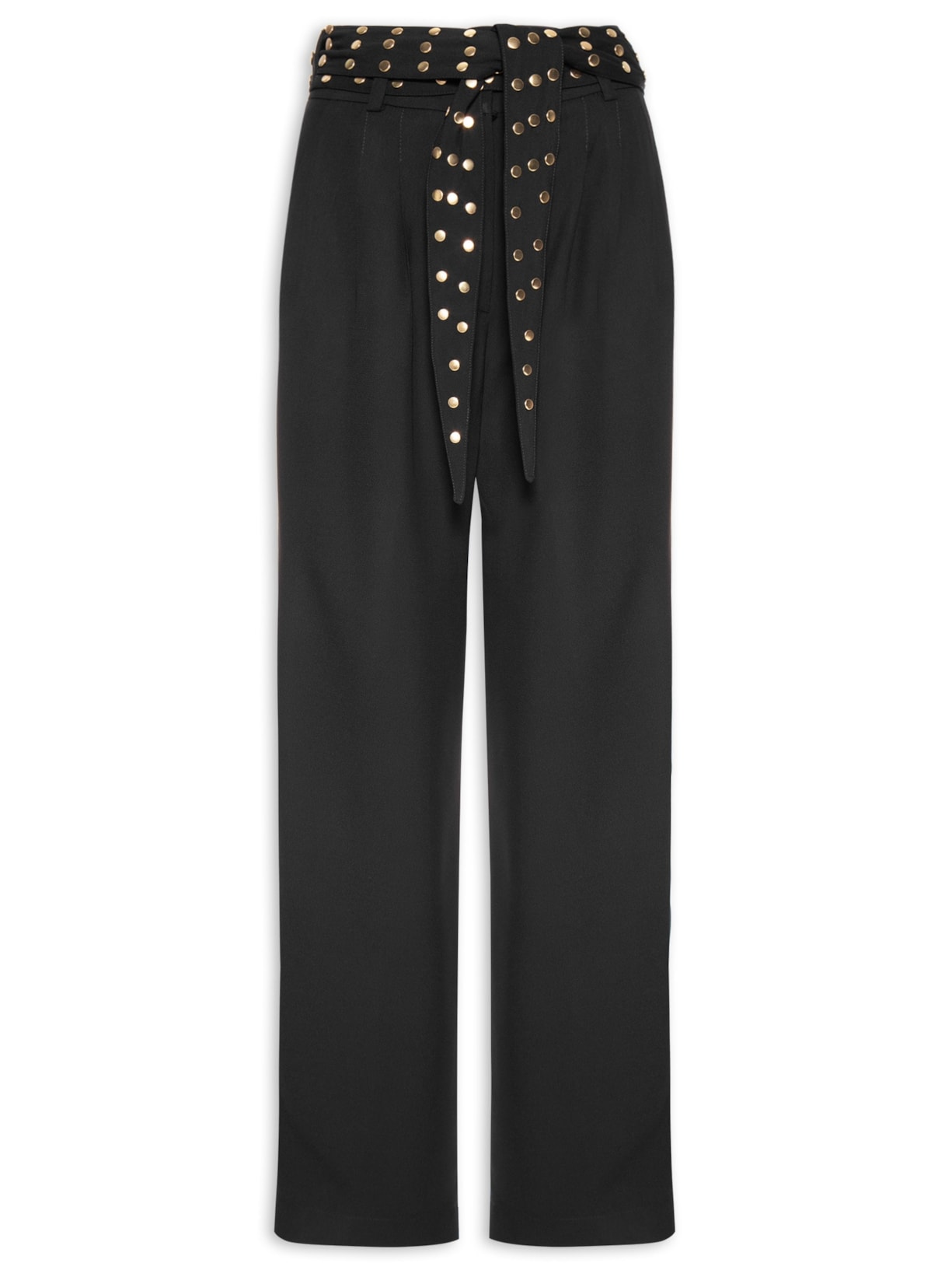 Calça Feminina Amarração Marta Preto Carol Bassi