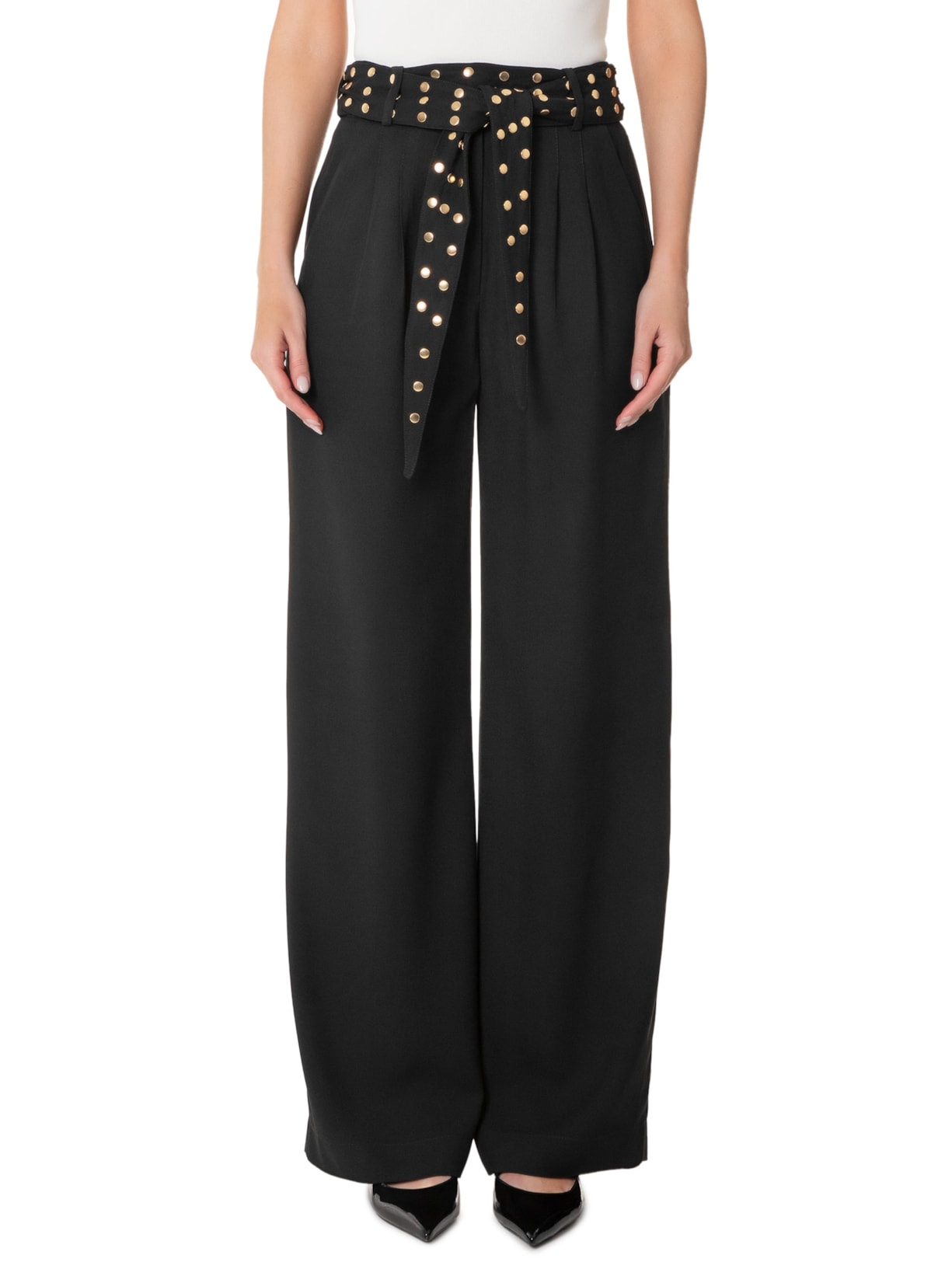 Calça Feminina Amarração Marta Preto Carol Bassi