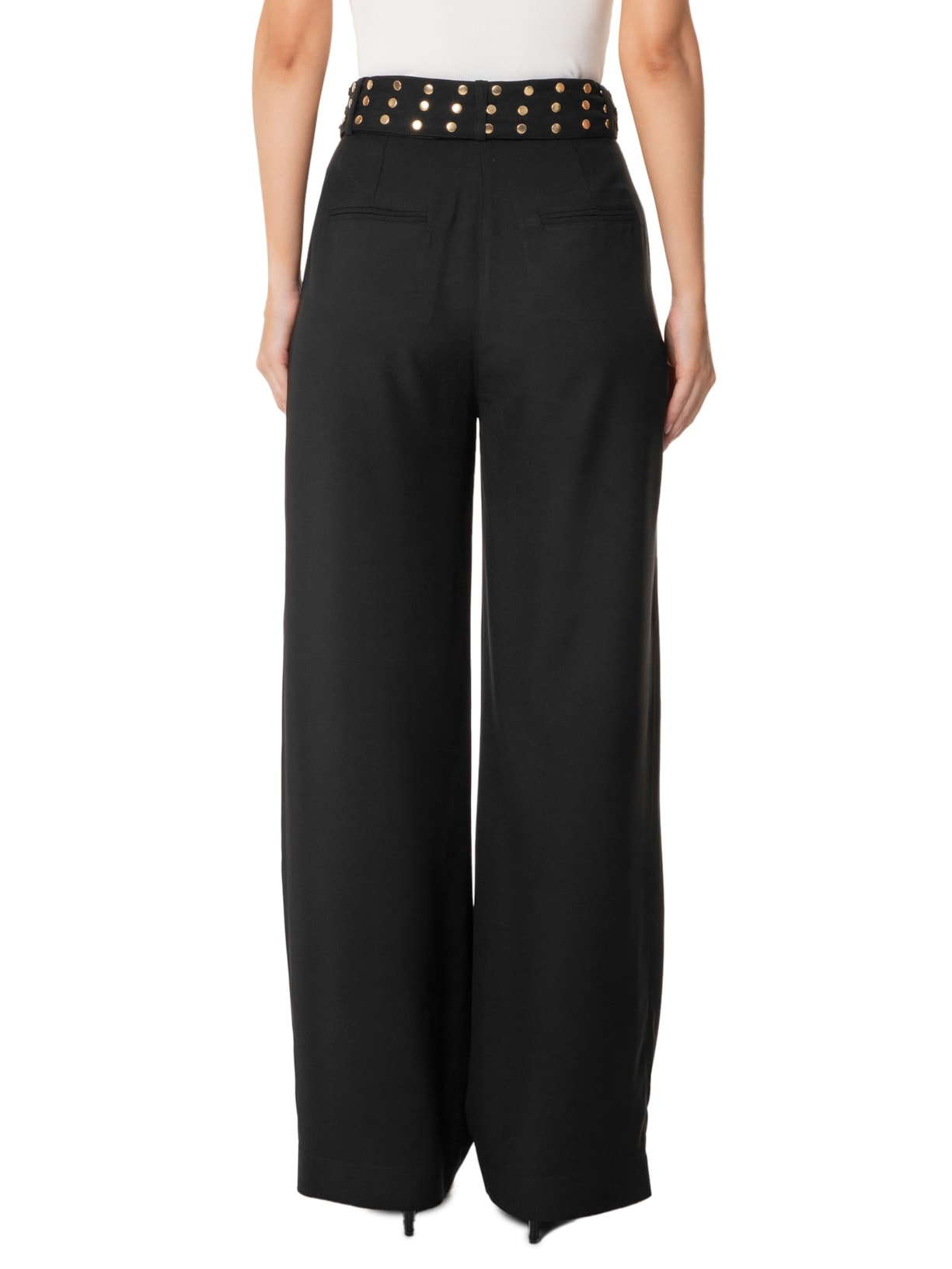 Calça Feminina Amarração Marta Preto Carol Bassi