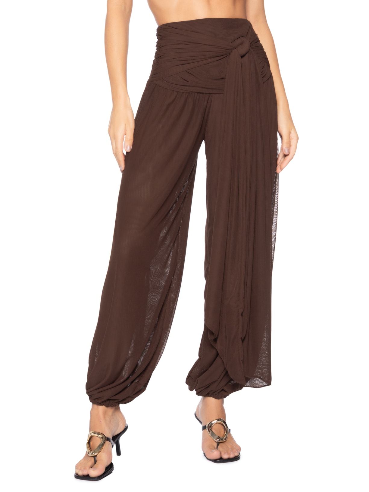 Calça Feminina Ametista Tule Marrom La Sirène