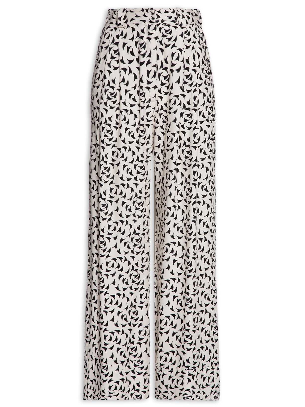 Calça Feminina Ampla Geo Caminho - Off White