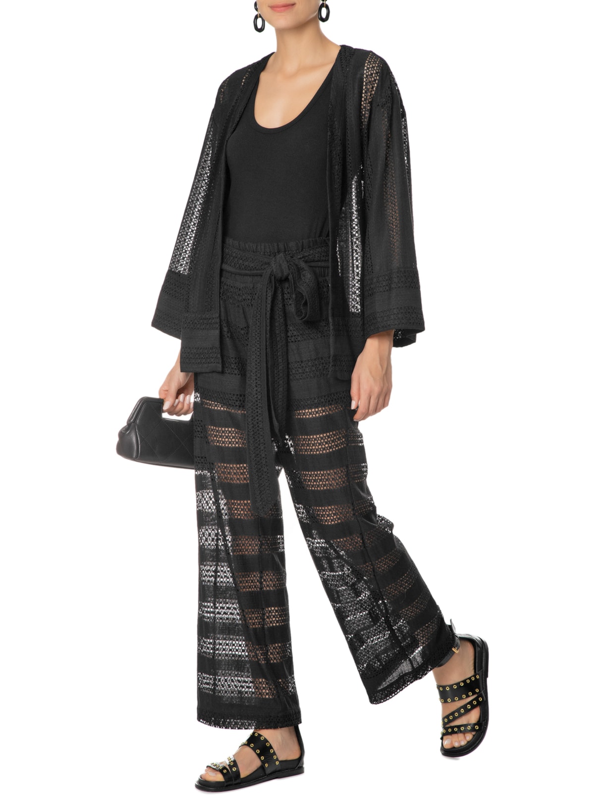 Calça Feminina Ana Preto Mixed