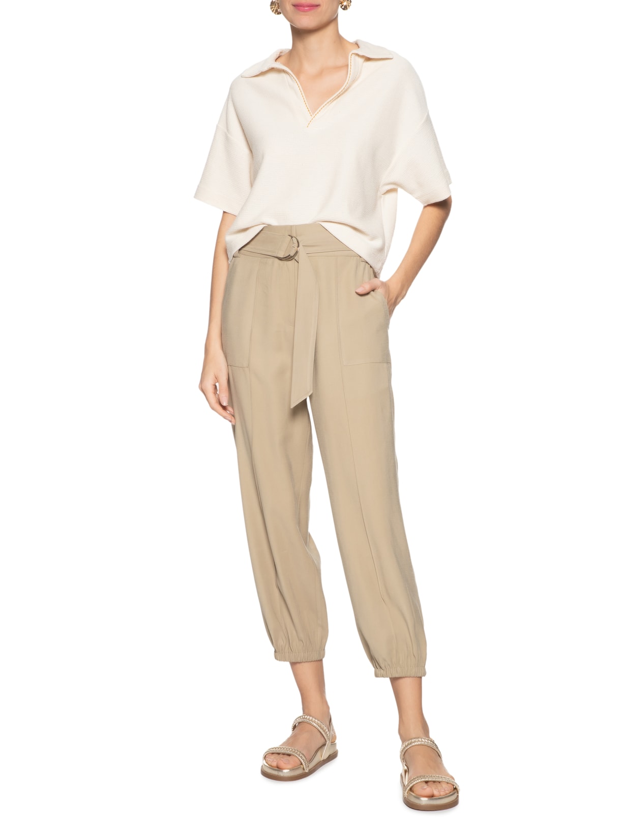 Calça Feminina Anitta Le Lis Bege