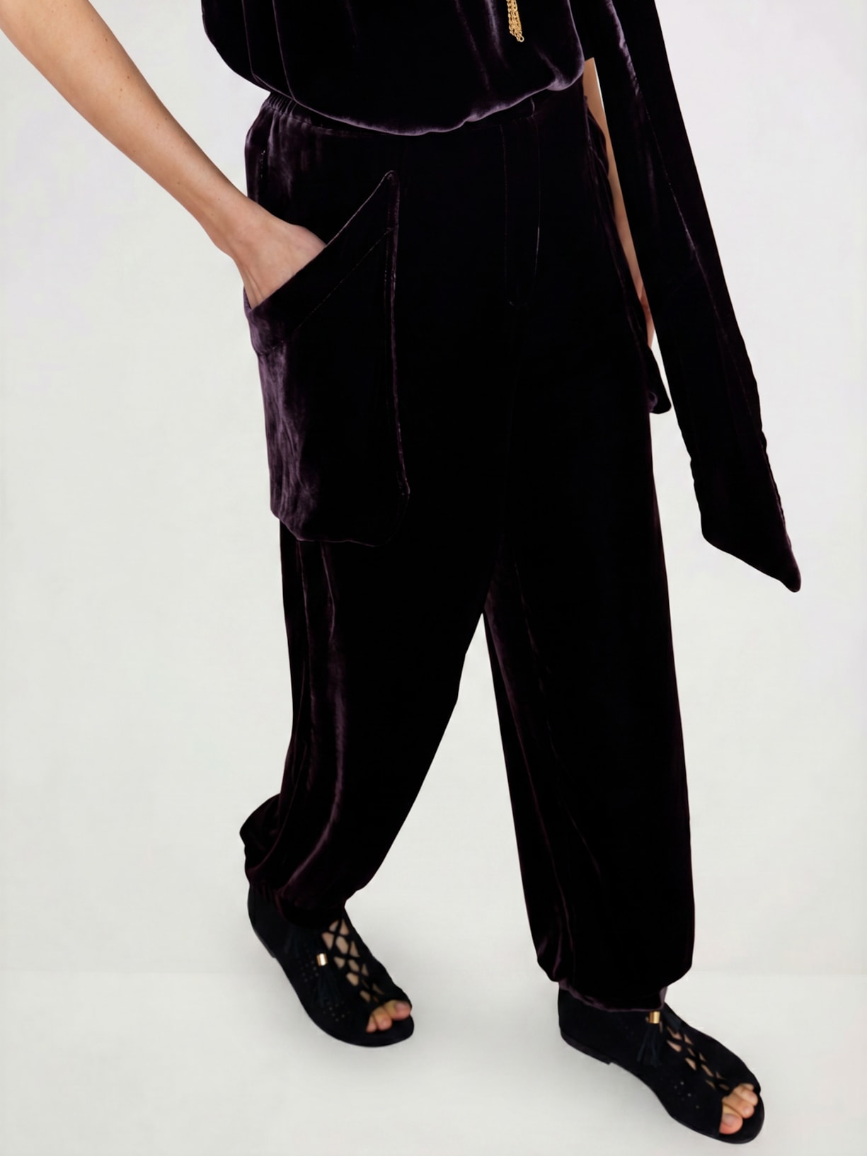 Calça Feminina Annabel´s Velvet I26 Roxo Mixed