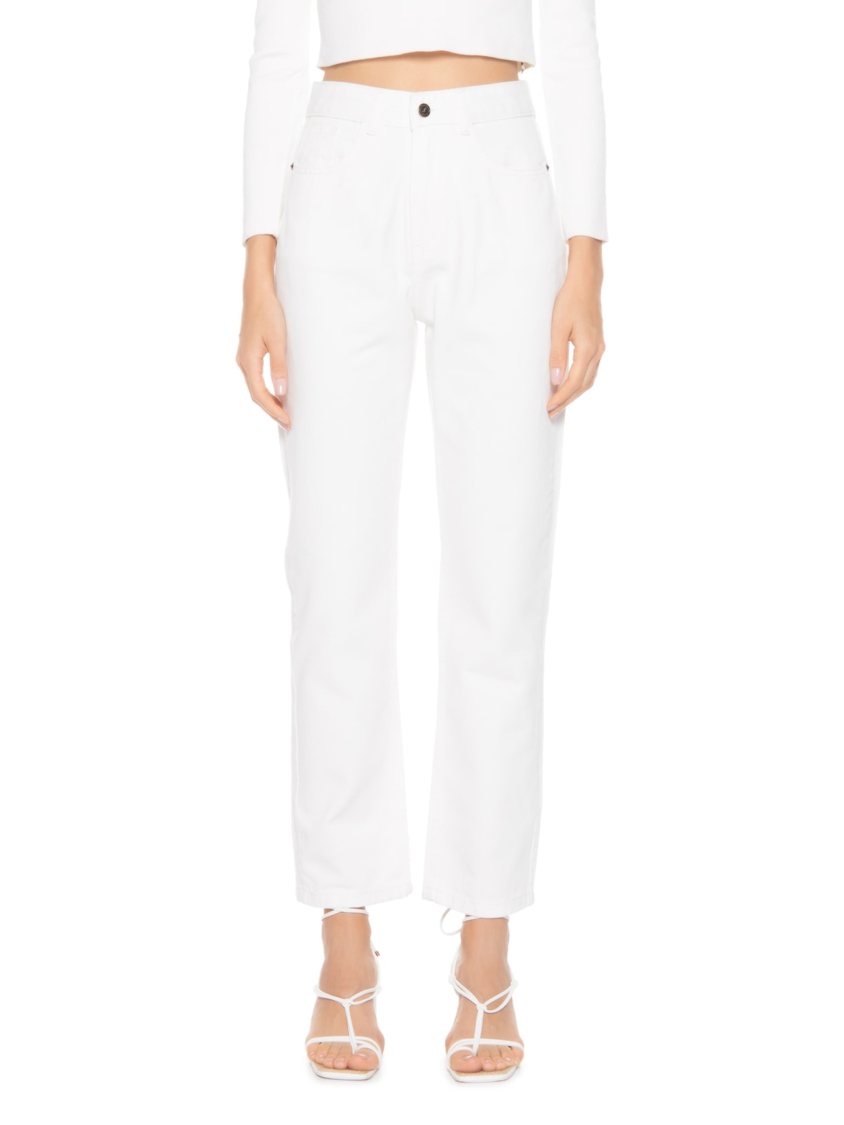 Calça Feminina Aoyama Off White Carol Bassi