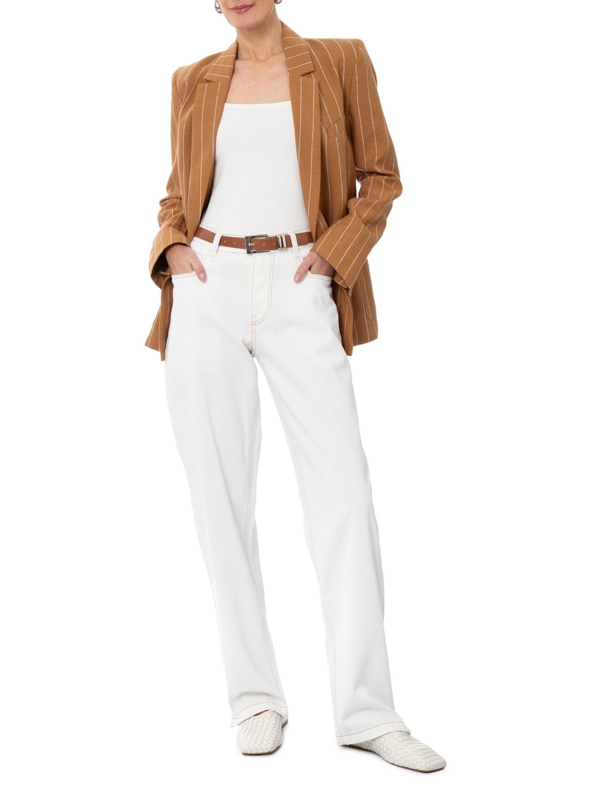 Calça Feminina Ari Sarja Branco Misci