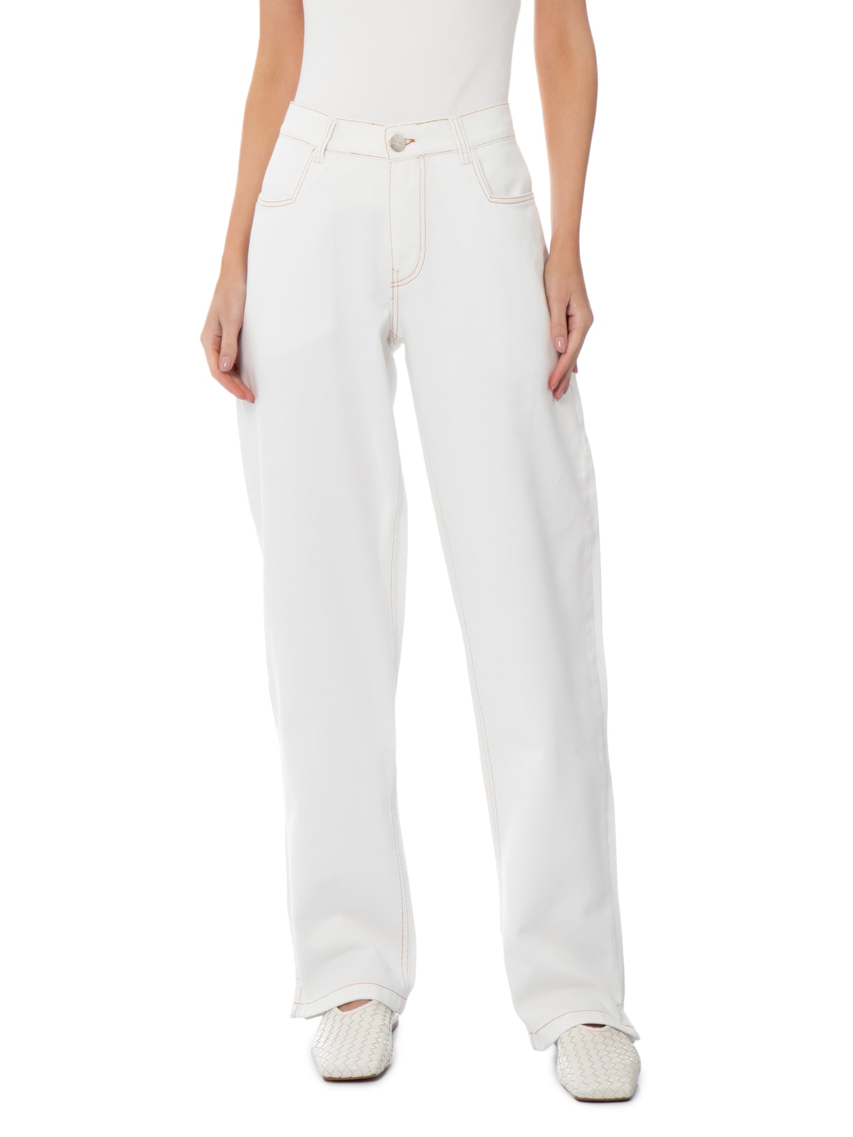 Calça Feminina Ari Sarja Branco Misci