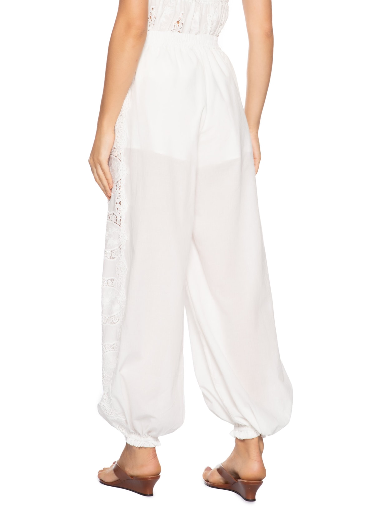 Calça Feminina Artesanal Camafeu Branco Farm