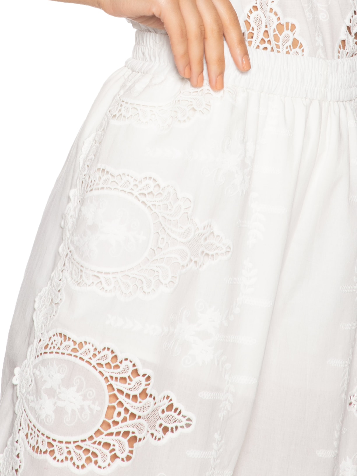 Calça Feminina Artesanal Camafeu Branco Farm