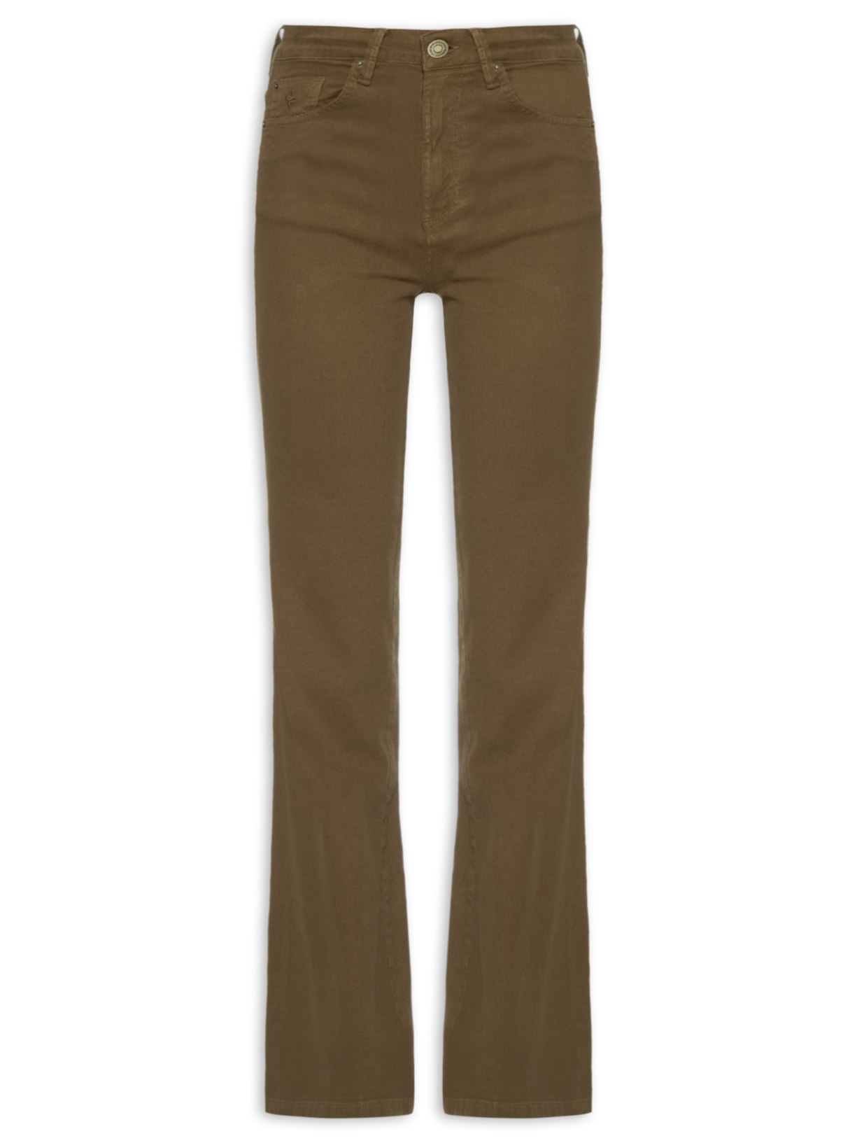 Calça Feminina Aubrey Cotelê Avelã Marrom Bo.bô