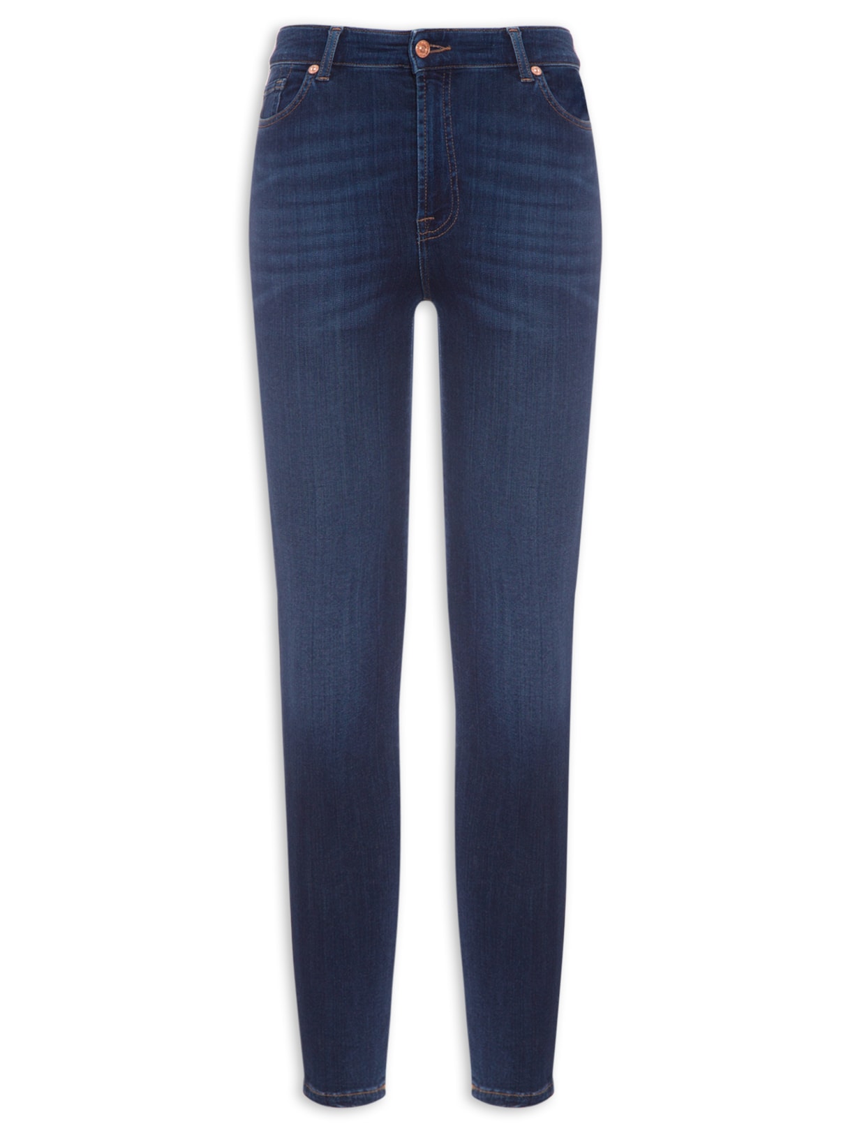 Calça Feminina Aubrey Slim Illusion Luxe Starlight Azul 7 For All Mankind