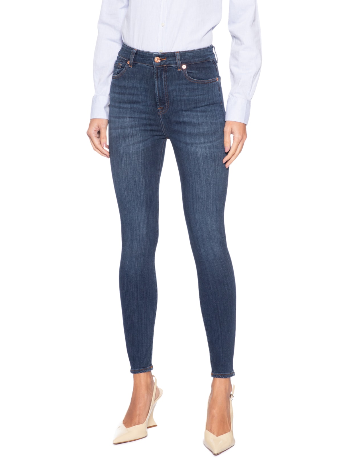 Calça Feminina Aubrey Starlight Azul 7 For All Mankind