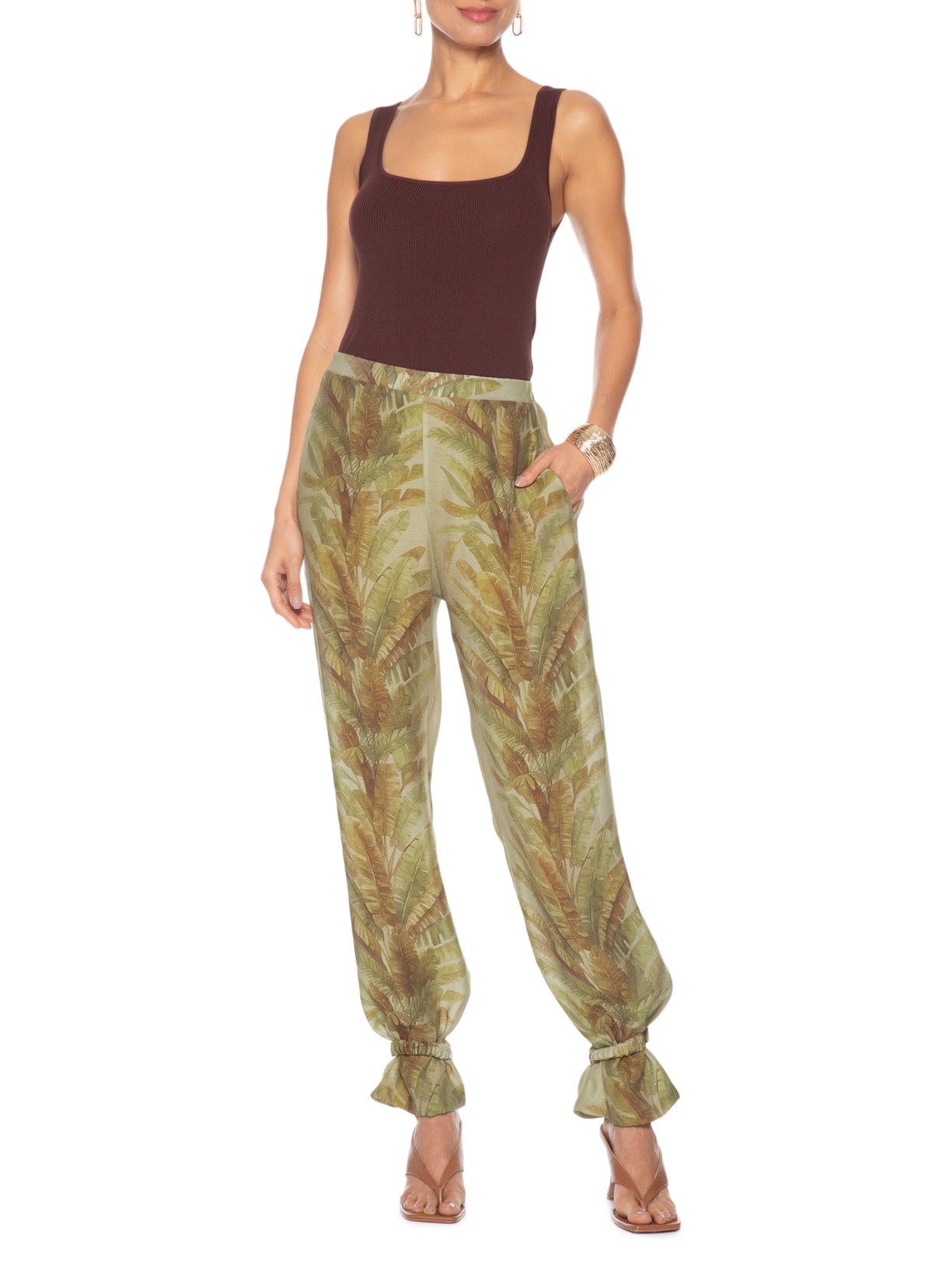 Calça Feminina Aura Foliar Verde Bo.bô