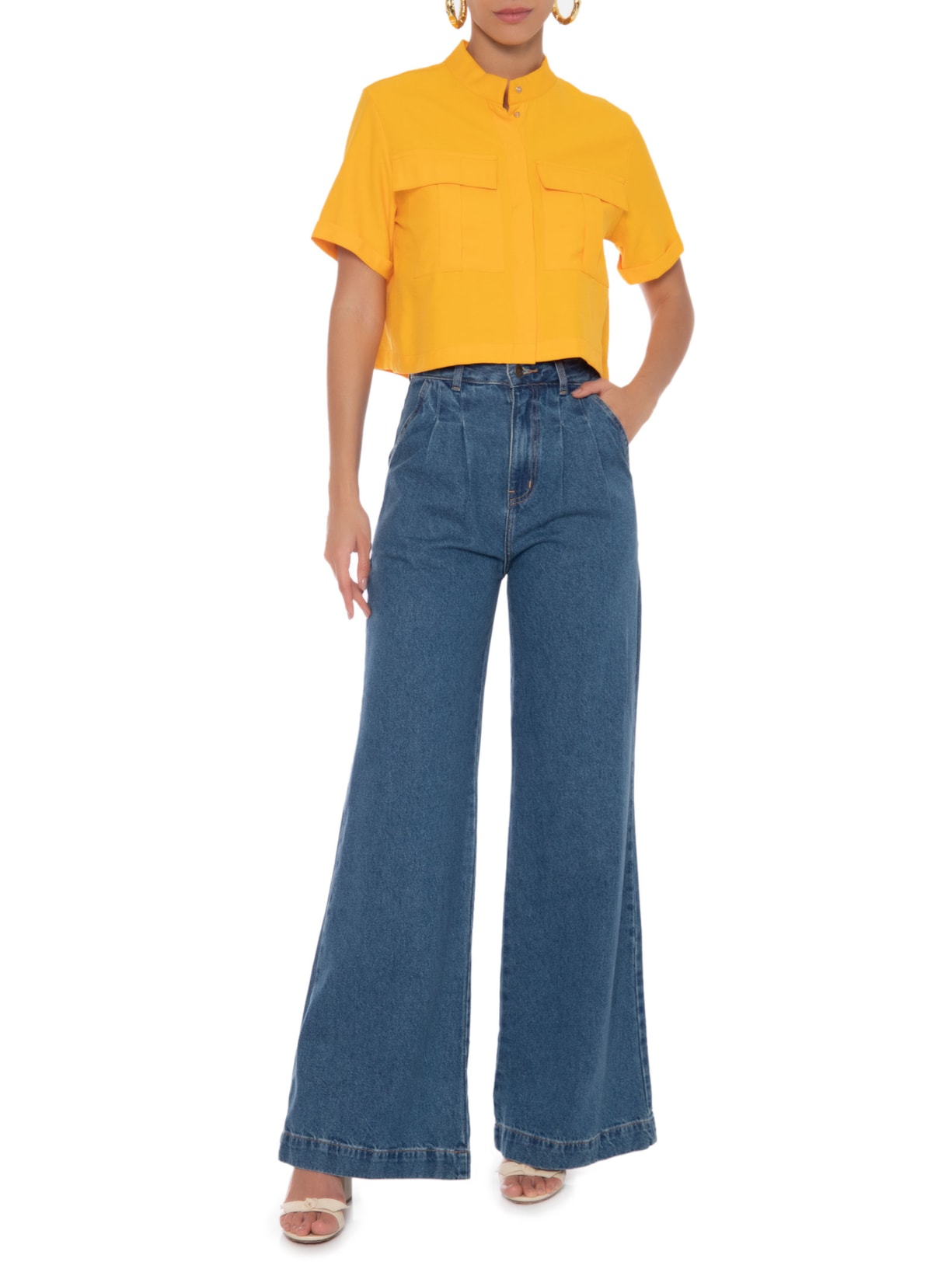 Calça Feminina Aveline Azul Carol Bassi