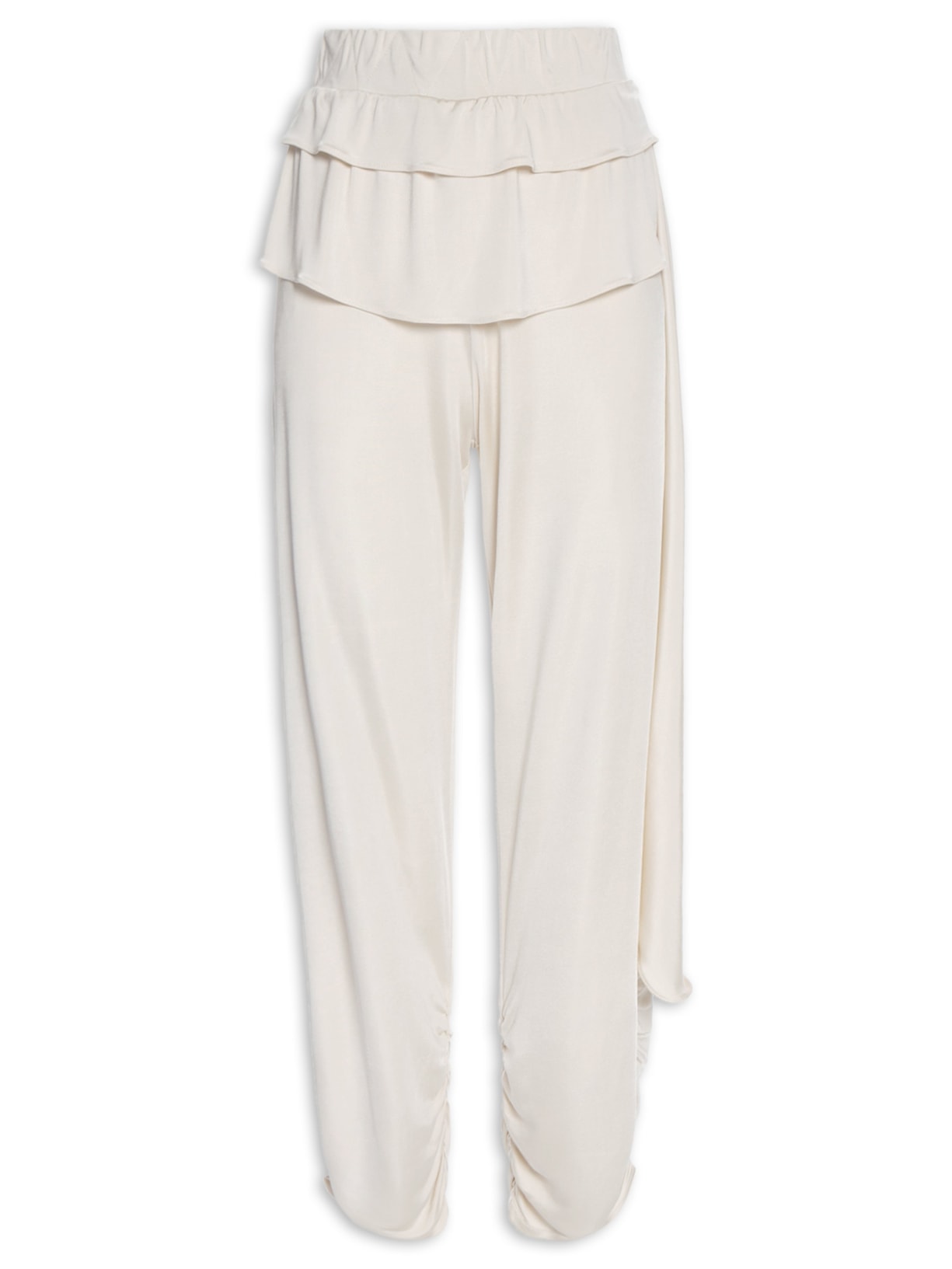 Calça Feminina Babado - Off White