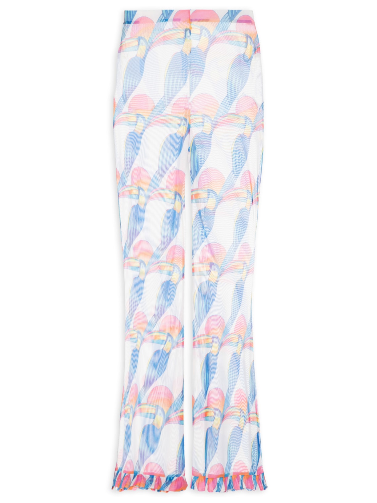 Calça Feminina Babados Tule Tucanitas Branco Farm