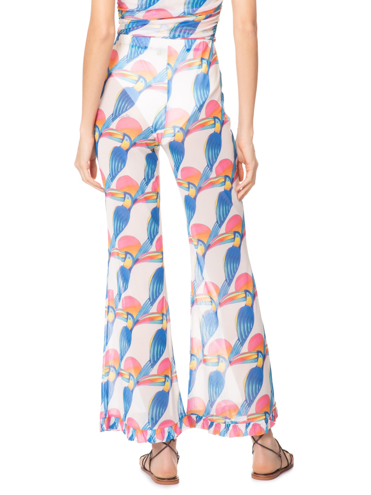 Calça Feminina Babados Tule Tucanitas Branco Farm