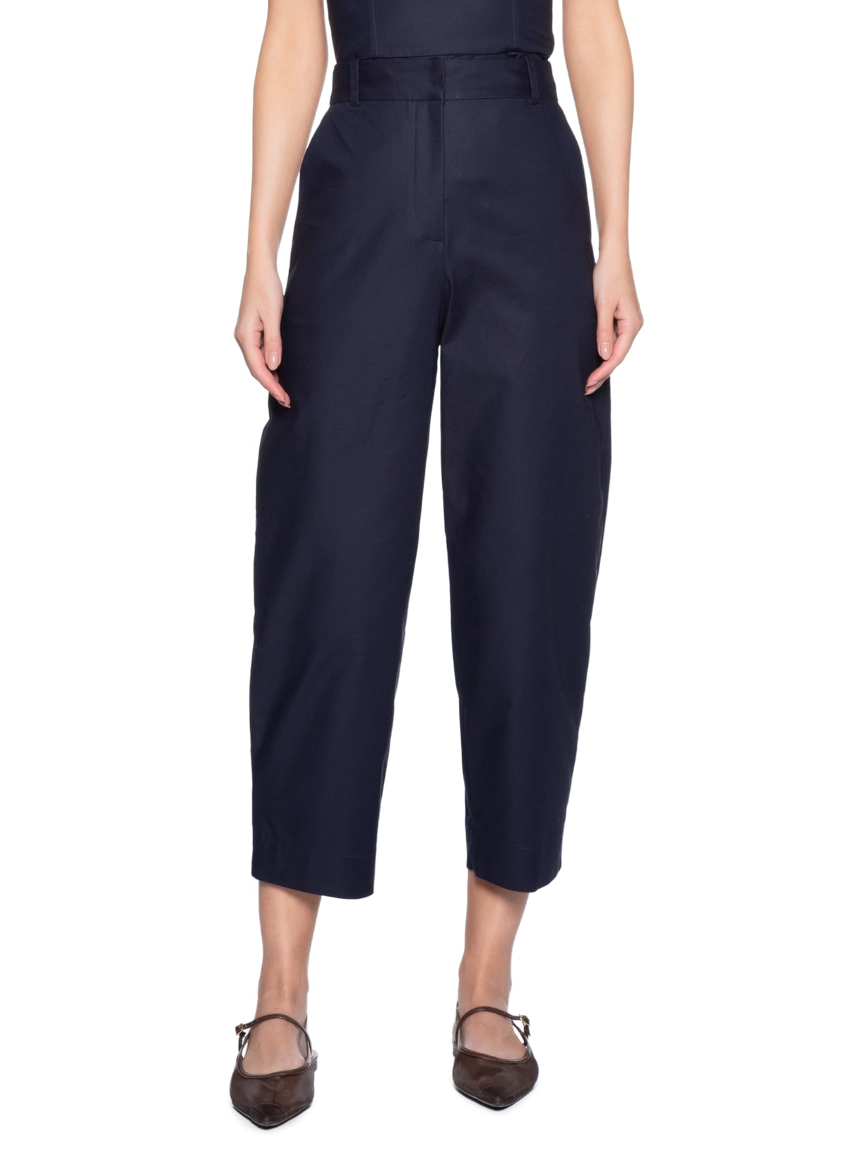 Calça Feminina Baggy Bolso Faca Azul Andrea Marques