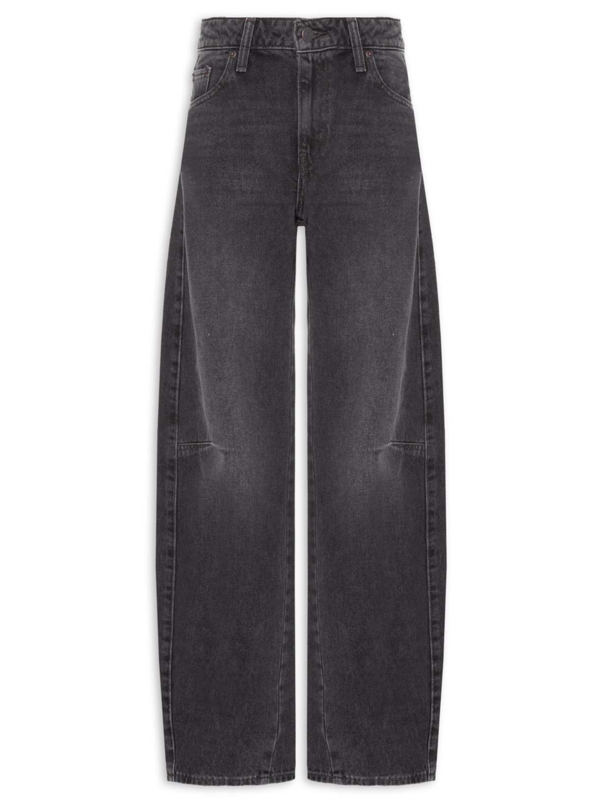 Calça Feminina Baggy Dad Barrel - Preto