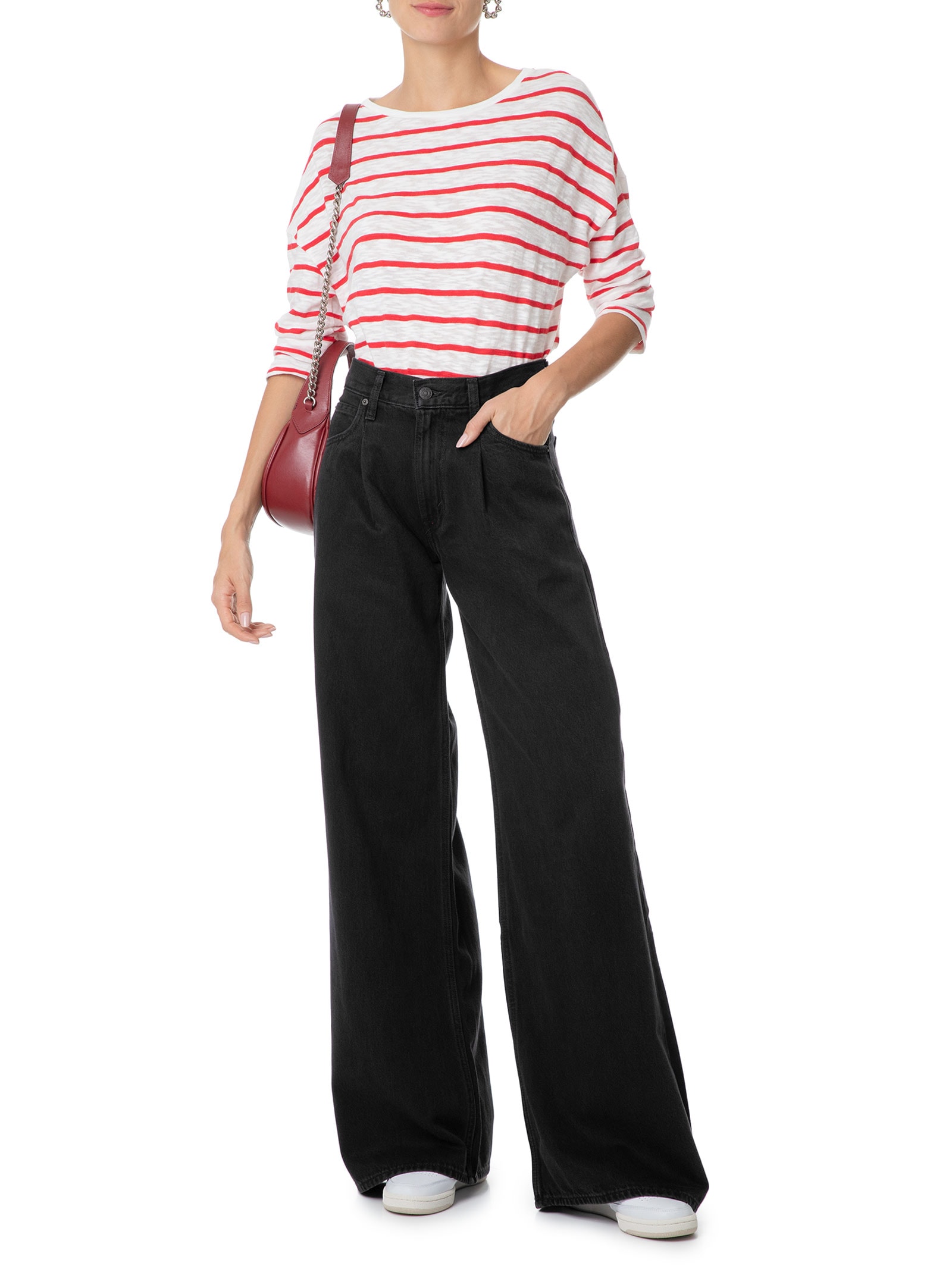 Calça Feminina Baggy Dad Wide Leg - Preto- LEVI´S