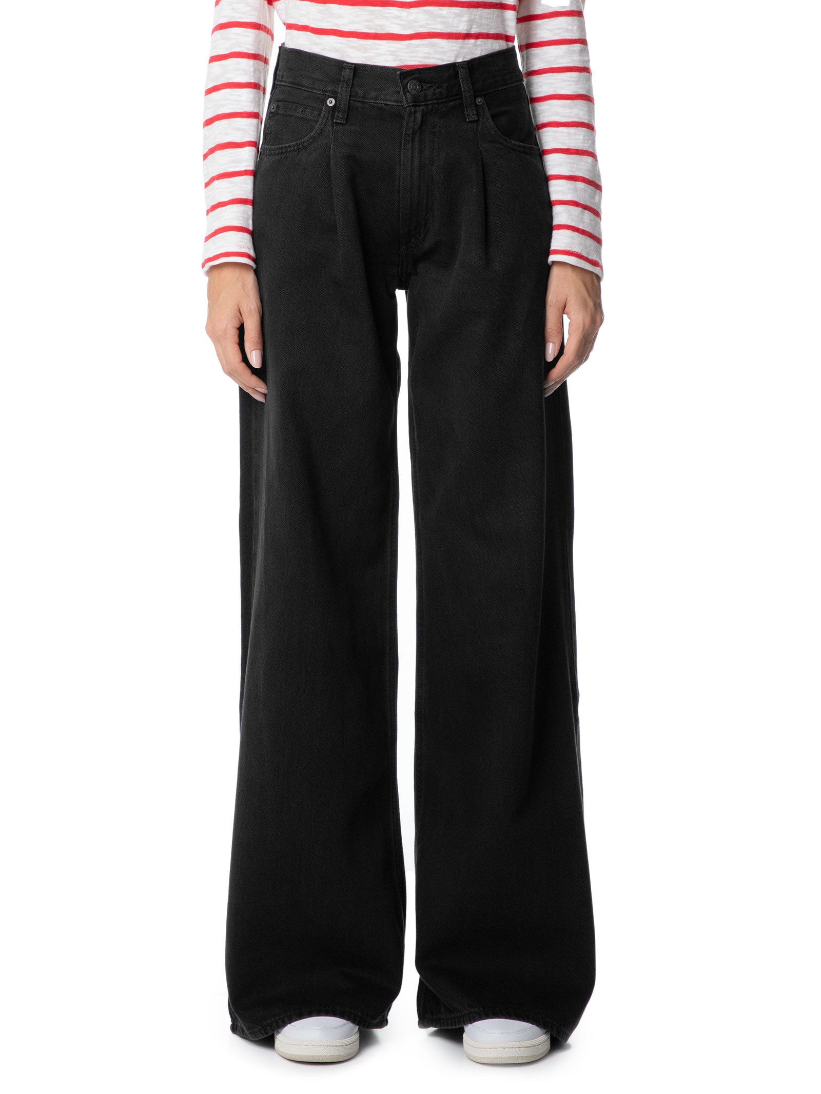 パンツ Levi's BAGGY MEGA WIDE LEG Calça Feminina Baggy Dad Wide Leg - Preto- LEVI´S