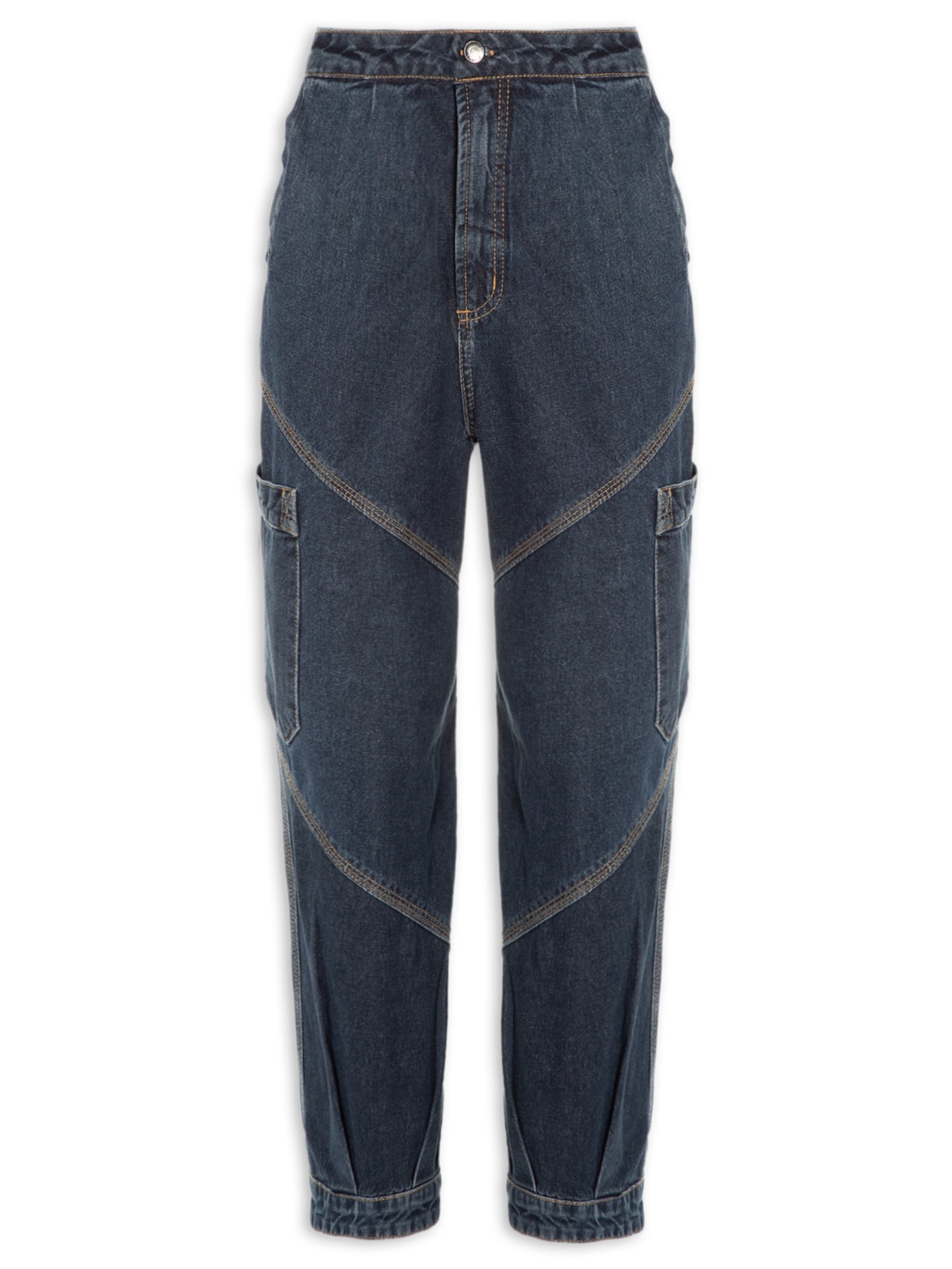 Calça Feminina Baggy Natalie Denim - Azul