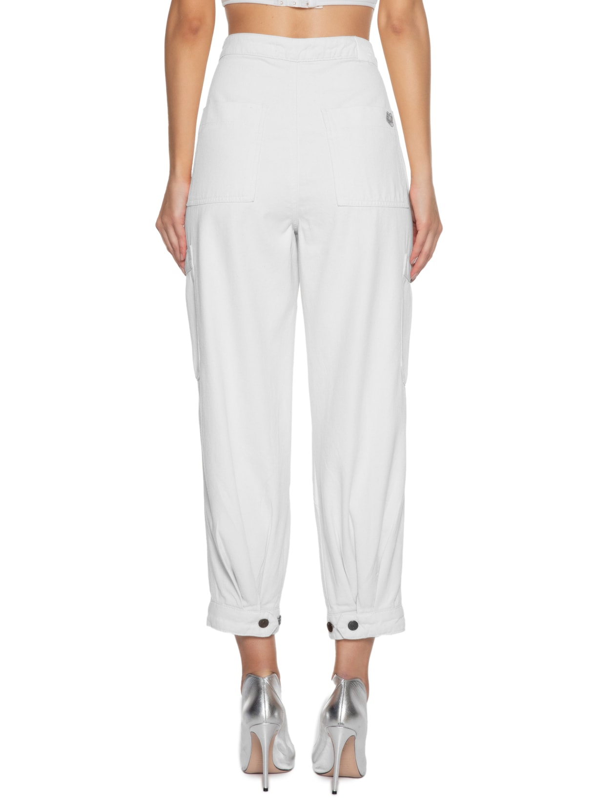 Calça Feminina Baggy Natalie Off White Niini