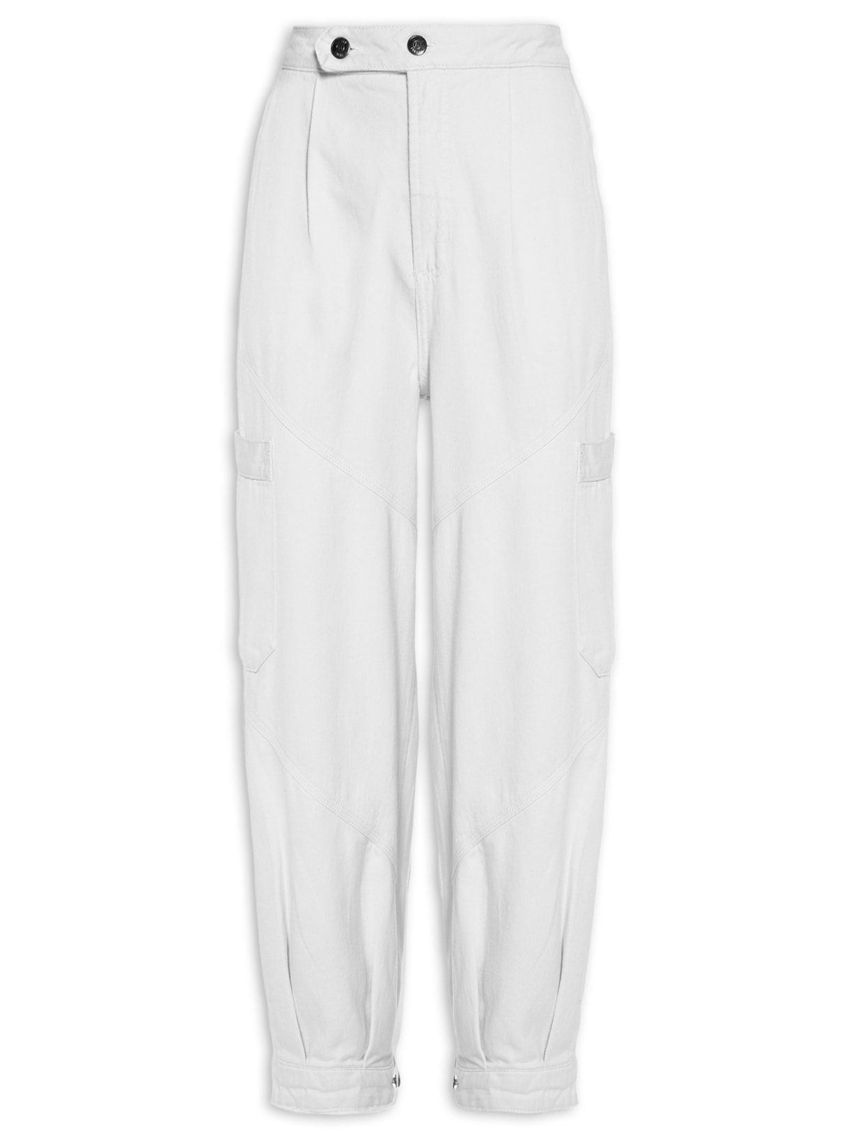 Calça Feminina Baggy Natalie Off White Niini