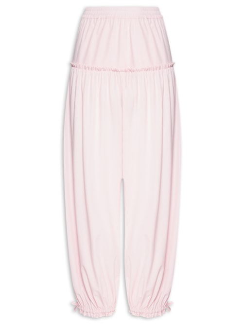 Calça Feminina Baggy Nylon Crema - Rosa