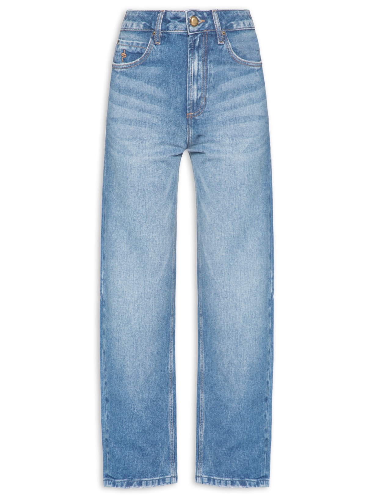Calça Feminina Ballon Dirty Denim Azul Bo.bô