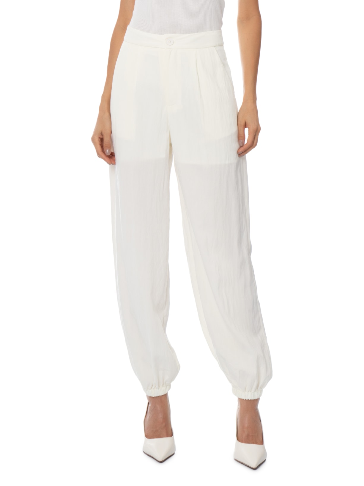 Calça Feminina Ballon Off White '2Essential
